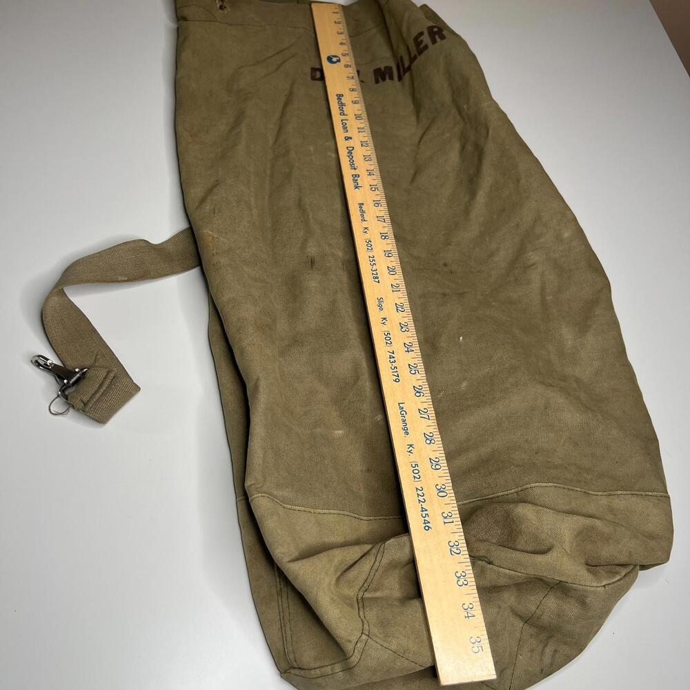 Vintage Military Canvas Sea Bag Duffel Made in Japan – Army Navy – 1950s–70s - Picture 3 of 9